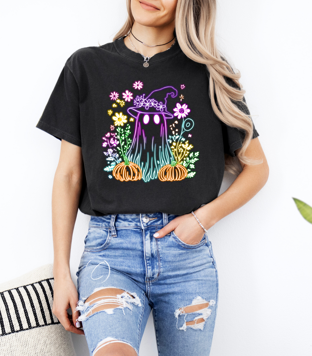Neon Witchy Blooms Graphic Tee