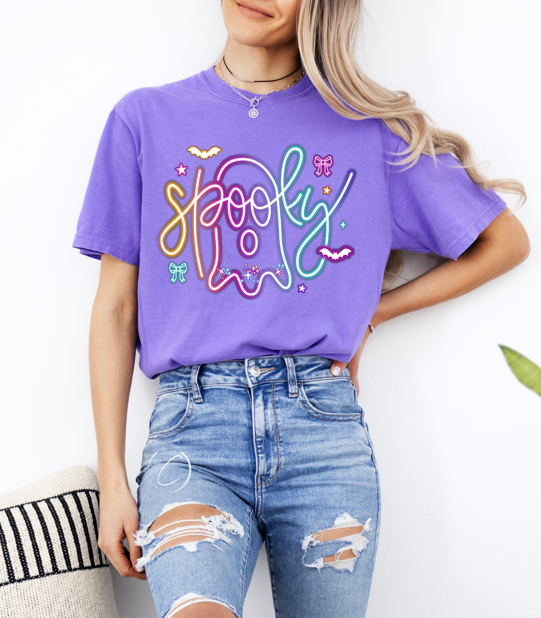 Neon Spooky Glow-Up Graphic Tee