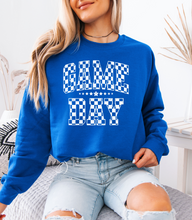 Load image into Gallery viewer, Checkered Distressed Gameday Sweatshirt