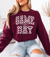 Load image into Gallery viewer, Checkered Distressed Gameday Sweatshirt