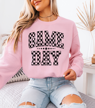 Load image into Gallery viewer, Checkered Distressed Gameday Sweatshirt
