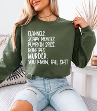 Load image into Gallery viewer, Flannels Scary Movies Sweatshirt