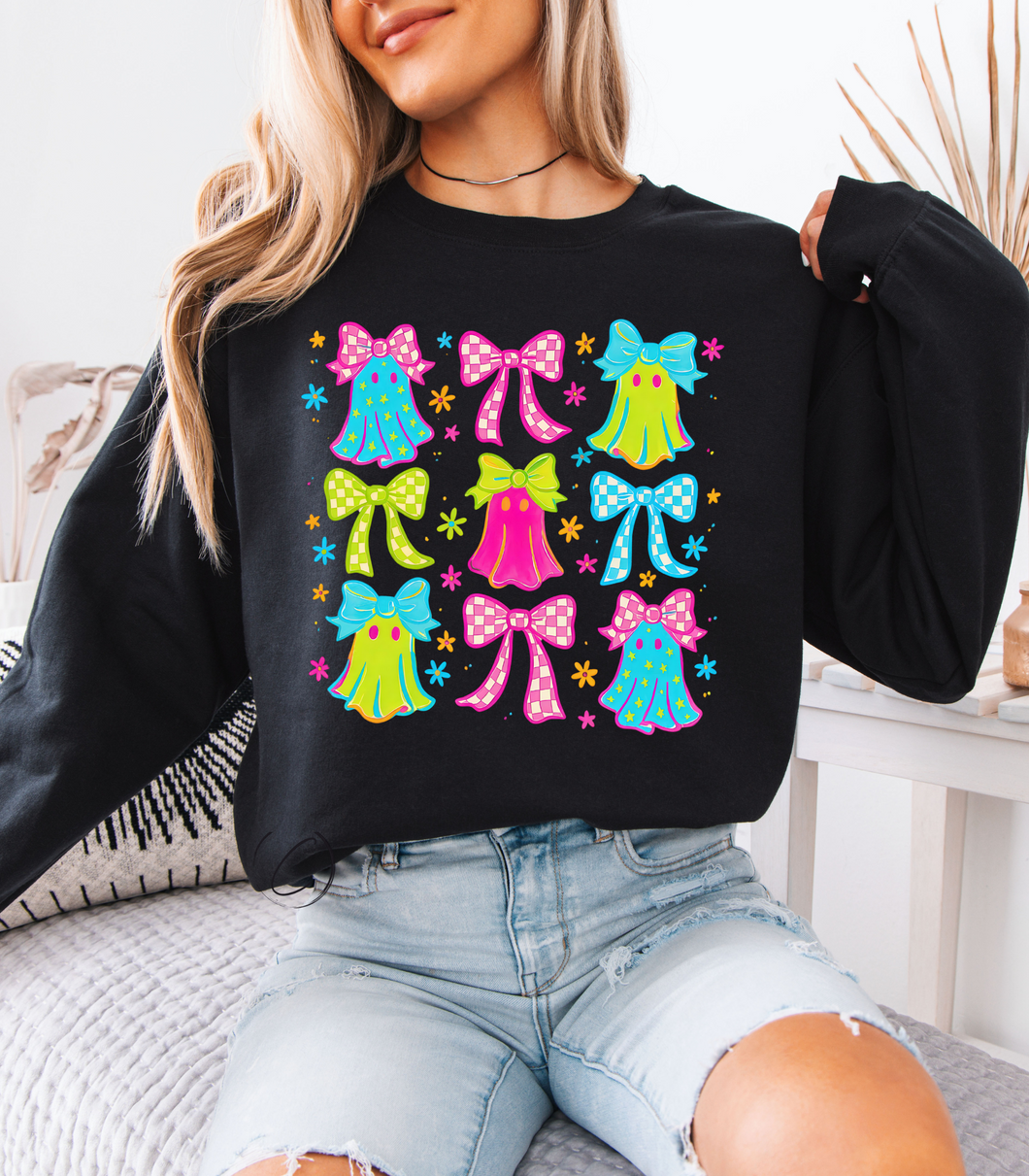 Neon Check Ghosts Sweatshirt