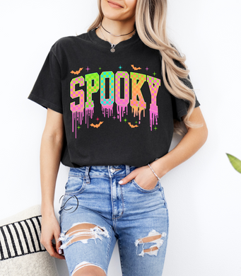 Neon SPOOKY Drip Graphic Tee
