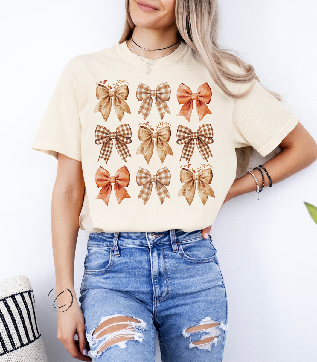 Fall Coquette Bows Graphic Tee