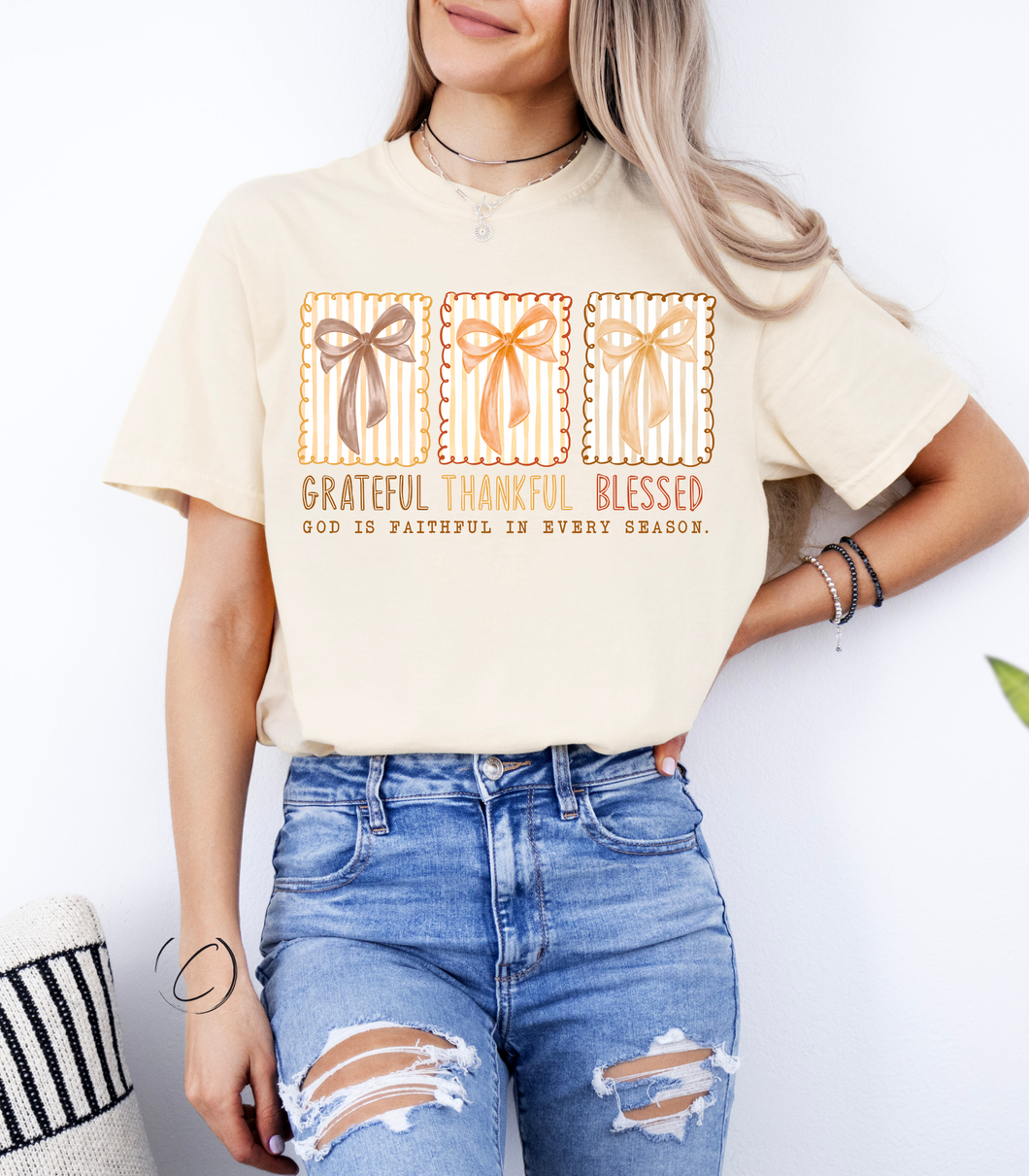 Grateful Thankful Blessed Graphic Tee