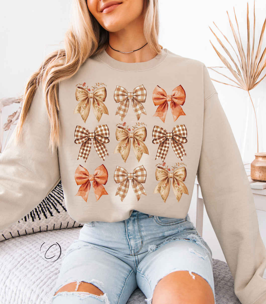 Fall Coquette Bows Sweatshirt