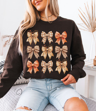Load image into Gallery viewer, Fall Coquette Bows Sweatshirt