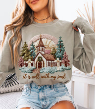 Load image into Gallery viewer, Faux Crochet Well With My Soul Long Sleeve Graphic Tee