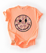 Load image into Gallery viewer, Boho Floral Smile Graphic Tee