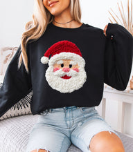 Load image into Gallery viewer, Faux Crochet Santa Sweatshirt