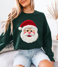 Load image into Gallery viewer, Faux Crochet Santa Sweatshirt