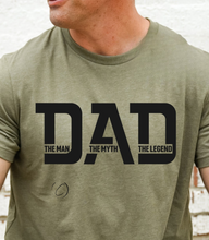 Load image into Gallery viewer, Dad The Man The Myth Graphic Tee