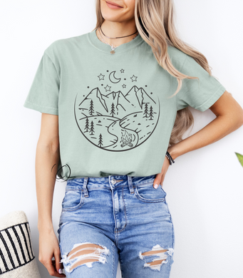 Mountain Scene Graphic Tee