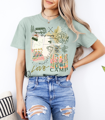 Love Camp Collage Graphic Tee