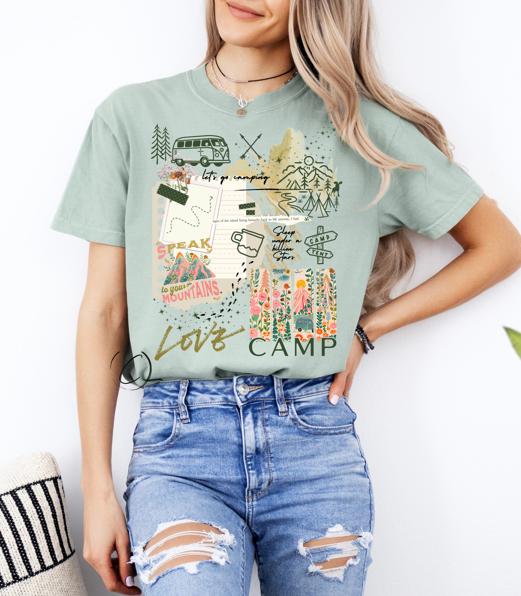 Love Camp Collage Graphic Tee