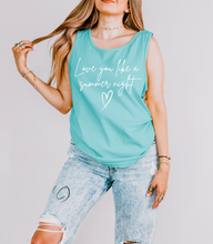 Load image into Gallery viewer, Love You Summer Night Graphic Tank Top