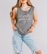 Load image into Gallery viewer, Love You Summer Night Graphic Tank Top