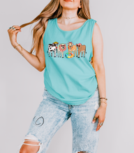 Load image into Gallery viewer, Pool Party Summer Cows Graphic Tank Top