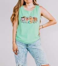 Load image into Gallery viewer, Pool Party Summer Cows Graphic Tank Top