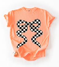 Load image into Gallery viewer, Check Coquette Bow Graphic Tee