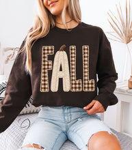 Load image into Gallery viewer, Faux Stitch Checkered Fall Sweatshirt