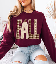 Load image into Gallery viewer, Faux Stitch Checkered Fall Sweatshirt