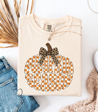 Load image into Gallery viewer, Checkered Pumpkin Season Graphic Tee