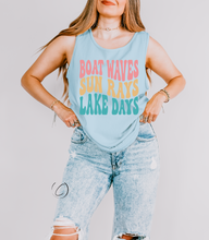 Load image into Gallery viewer, Boat Waves Graphic Tank Top