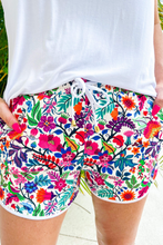Load image into Gallery viewer, PREORDER-Fiesta Time Floral Drawstring Everyday Shorts, White