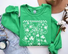 Load image into Gallery viewer, Coquette Shamrock Bow Sweatshirt