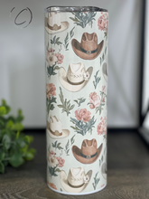 Load image into Gallery viewer, Cowgirl Hats Floral 20oz Skinny Tumbler