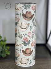 Load image into Gallery viewer, Cowgirl Hats Floral 20oz Skinny Tumbler