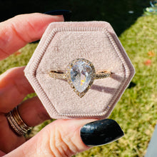 Load image into Gallery viewer, Francesca Pear Stone Ring-Gold