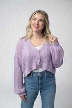 Load image into Gallery viewer, Callie Cropped Cardigan - Lavender