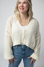 Load image into Gallery viewer, Callie Cropped Cardigan - Ivory