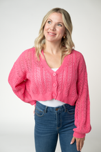 Load image into Gallery viewer, Callie Cropped Cardigan - Pink