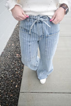Load image into Gallery viewer, Boardwalk Breeze Pinstripe Denim