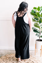 Load image into Gallery viewer, Shirring Detail Overalls In Black