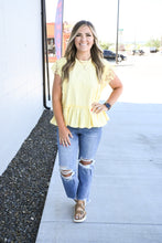 Load image into Gallery viewer, Sunny Days Lace Peplum Top