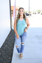 Load image into Gallery viewer, Vera V Neck Tank - Teal