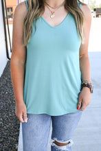 Load image into Gallery viewer, Vera V Neck Tank - Teal