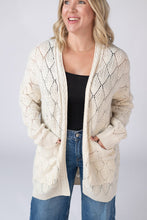Load image into Gallery viewer, Open Knit Cardigan - Ivory
