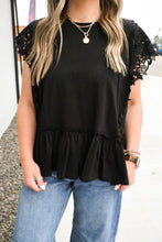 Load image into Gallery viewer, Sunny Days Lace Peplum Top