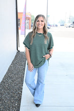Load image into Gallery viewer, Scallop Edge Stripe Top