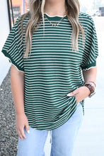 Load image into Gallery viewer, Scallop Edge Stripe Top