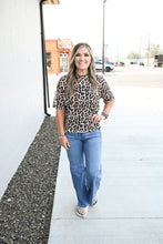 Load image into Gallery viewer, Emma Mesh Tee- Safari Chic