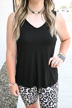 Load image into Gallery viewer, Vera V Neck Tank - Black