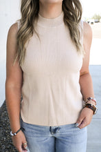 Load image into Gallery viewer, Simply Polished Mock Neck Tank in Oatmeal