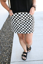 Load image into Gallery viewer, Nova Denim Skirt- Checkerboard Checkered